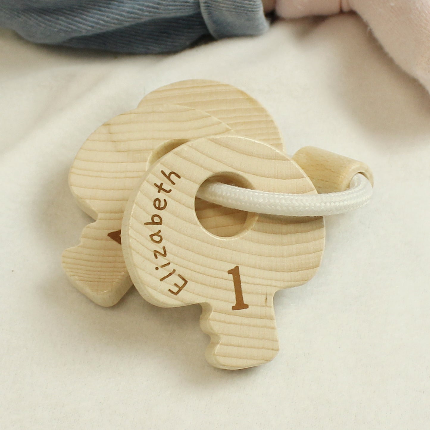 Personalised Wooden Baby Keys Name Only