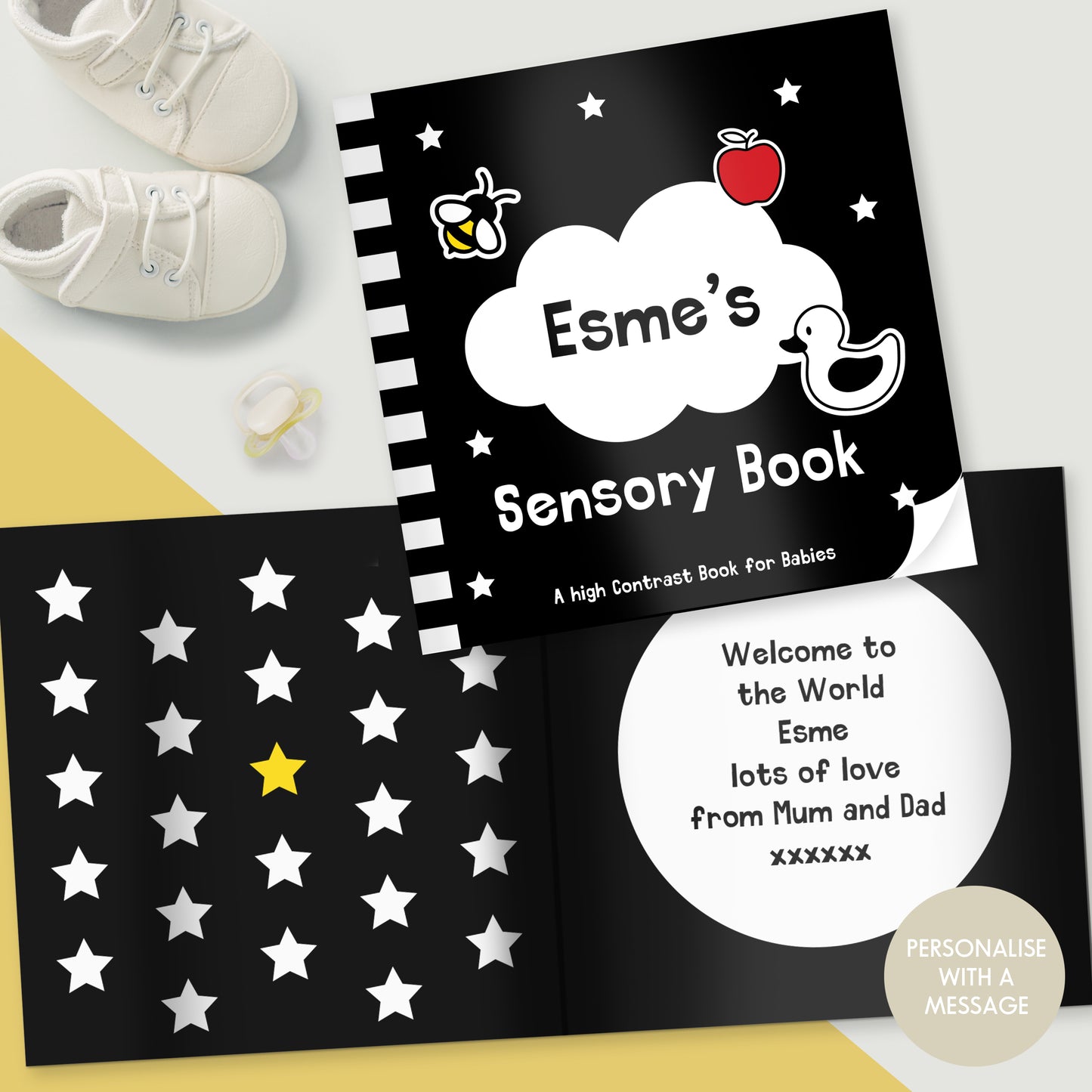 High Contrast Black and White Baby Sensory Book