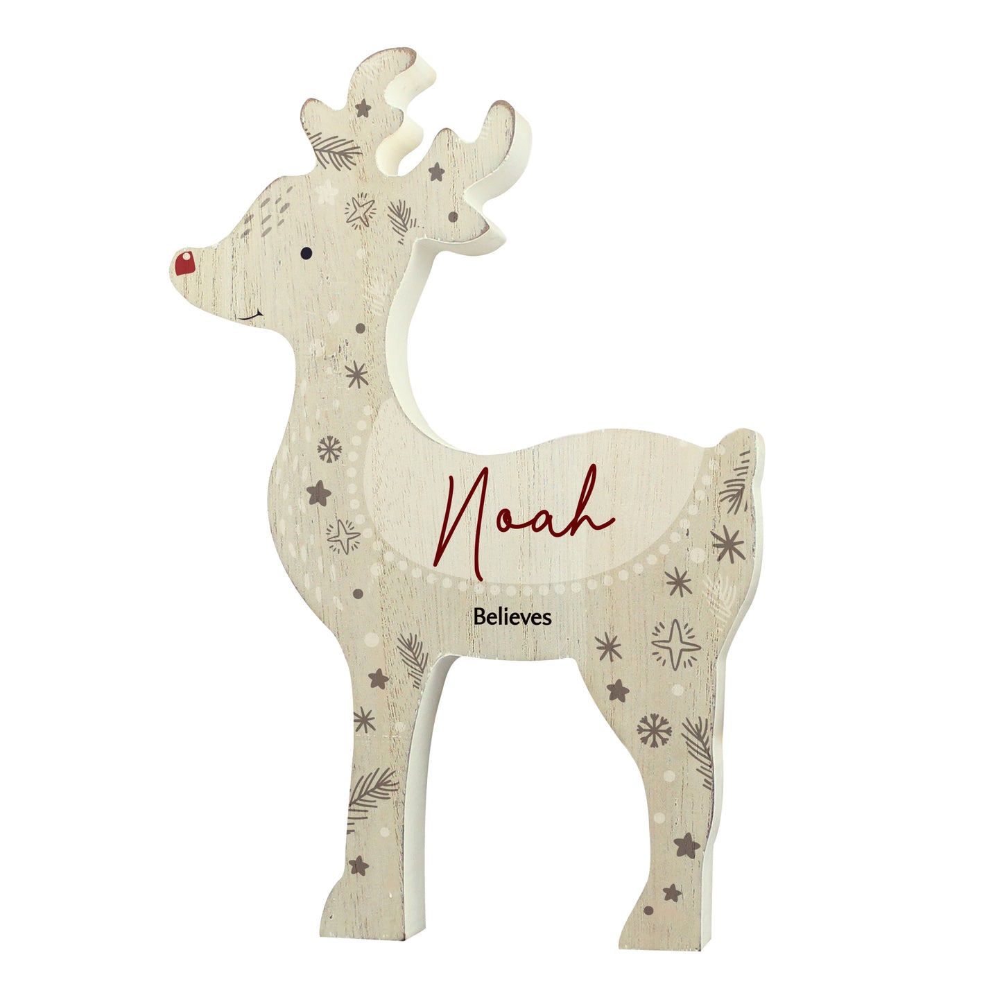 Personalised Red Nosed Reindeer Christmas Ornament