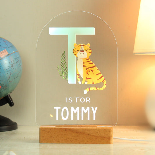 Animal Alphabet Wooden Based LED Light