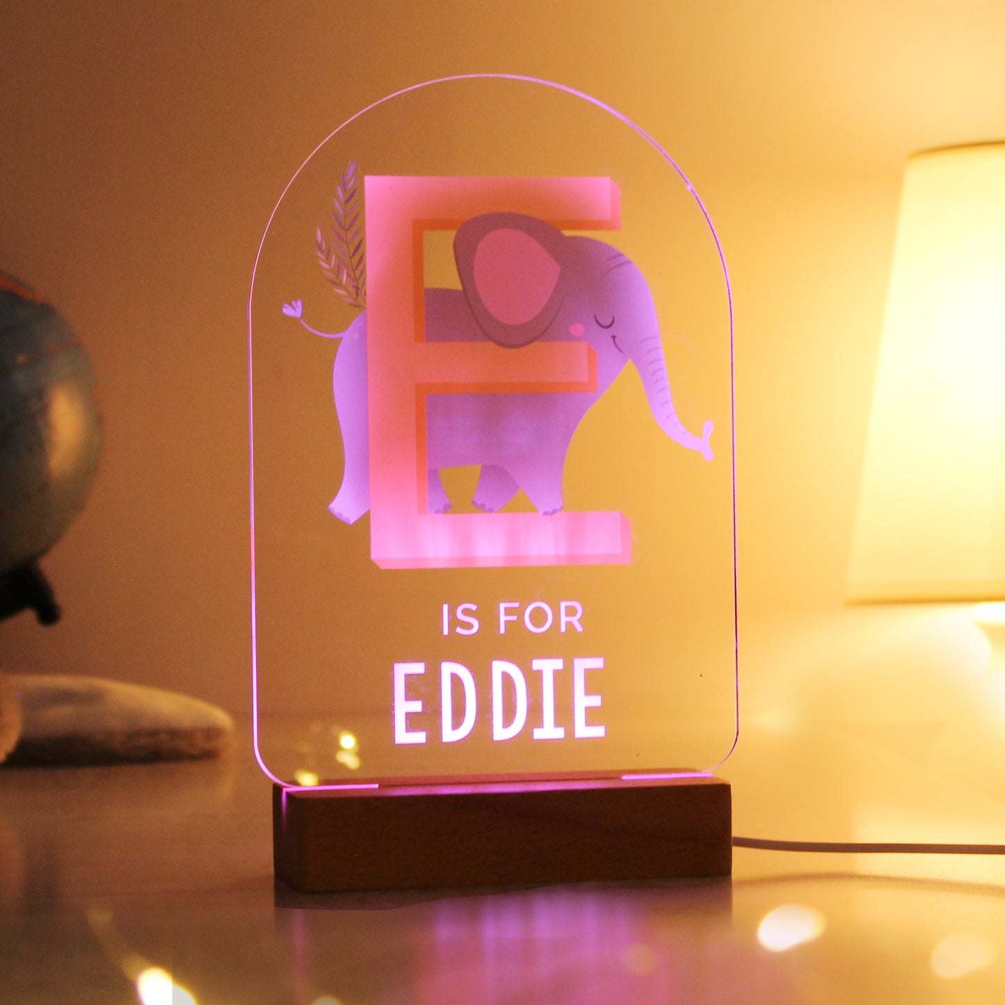 Animal Alphabet Wooden Based LED Light