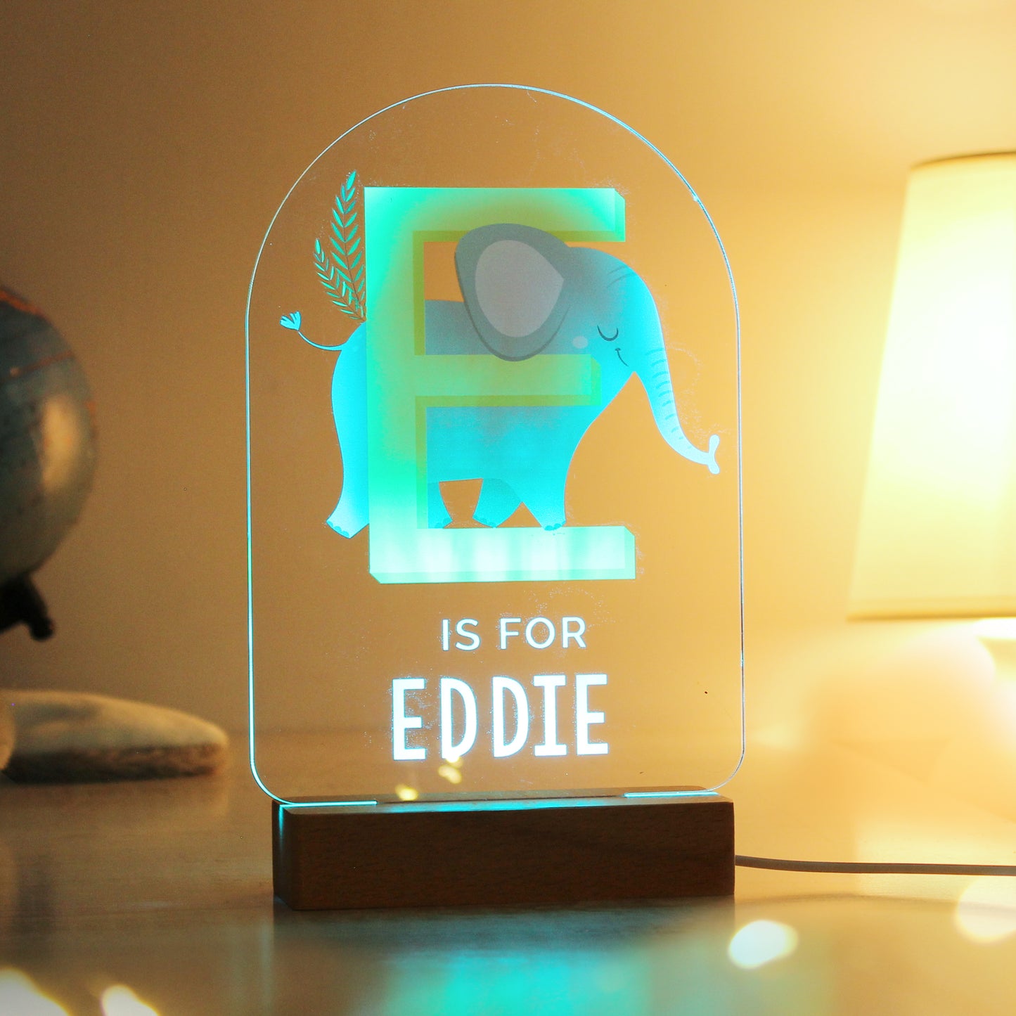Animal Alphabet Wooden Based LED Light