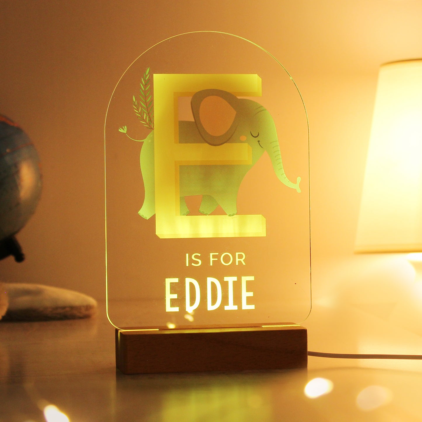 Animal Alphabet Wooden Based LED Light