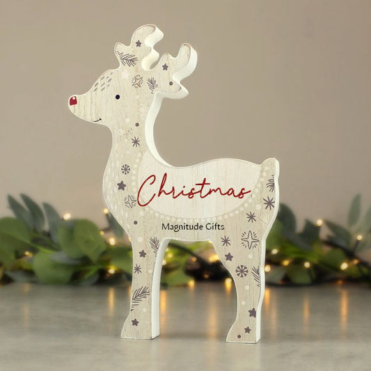 Personalised Red Nosed Reindeer Christmas Ornament