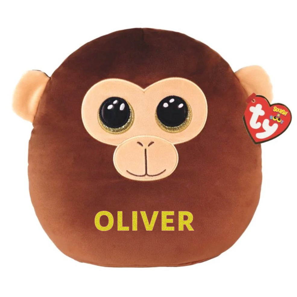 Personalised TY Squish a boo 14″ Dunston Monkey Squish Plush Toy