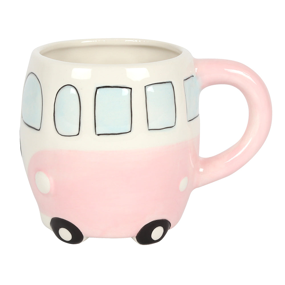 Campervan Mug Green or Pink