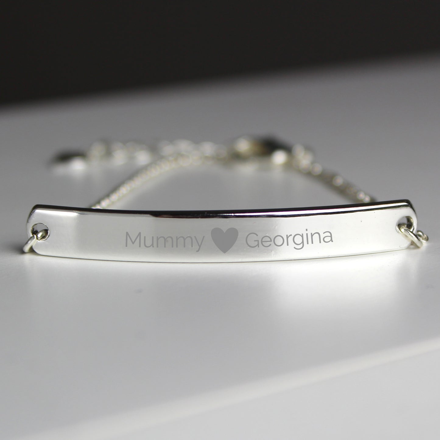 Personalised Jewellery Heart Bar Bracelet