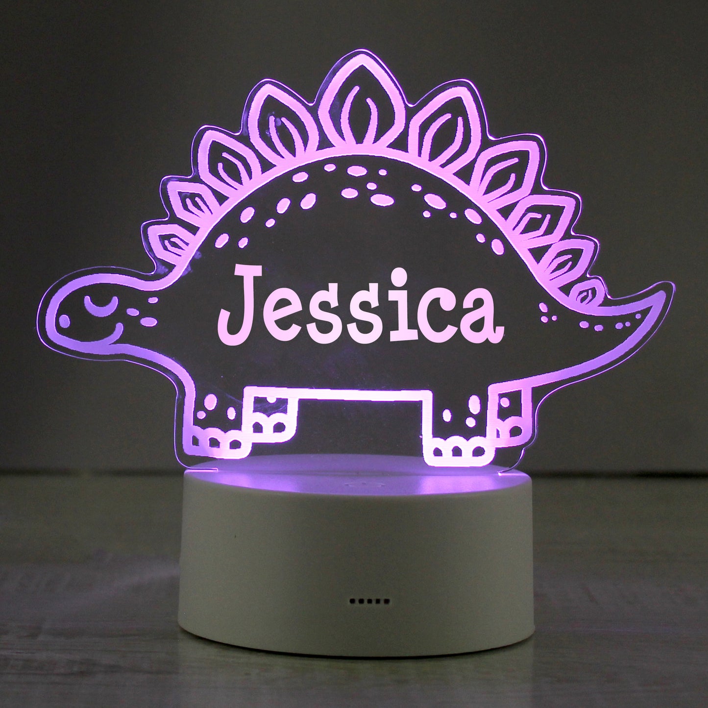Personalised Dinosaur LED Colour Changing Night Light 14cm