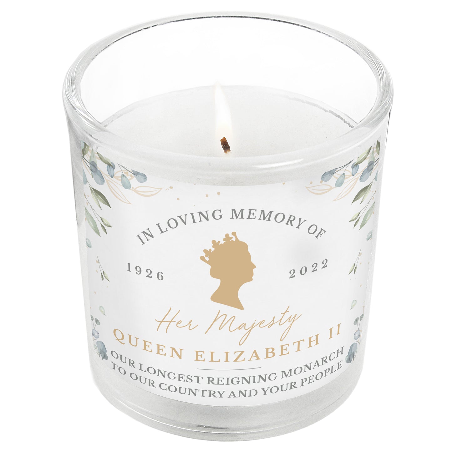 Personalised Queens Commemorative Small Candle Jar