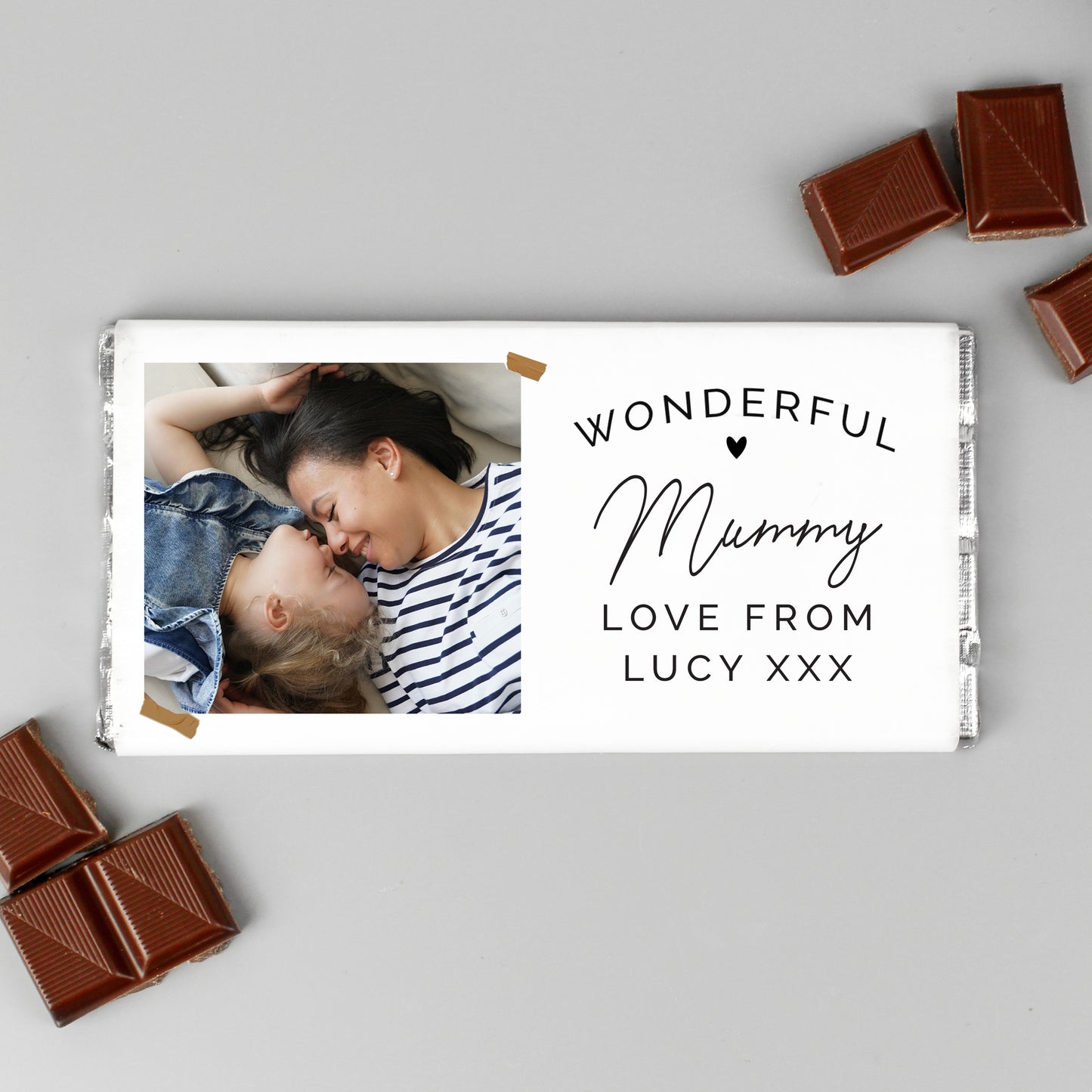 Personalised Love You Snapshot Photo Upload Chocolate Bar