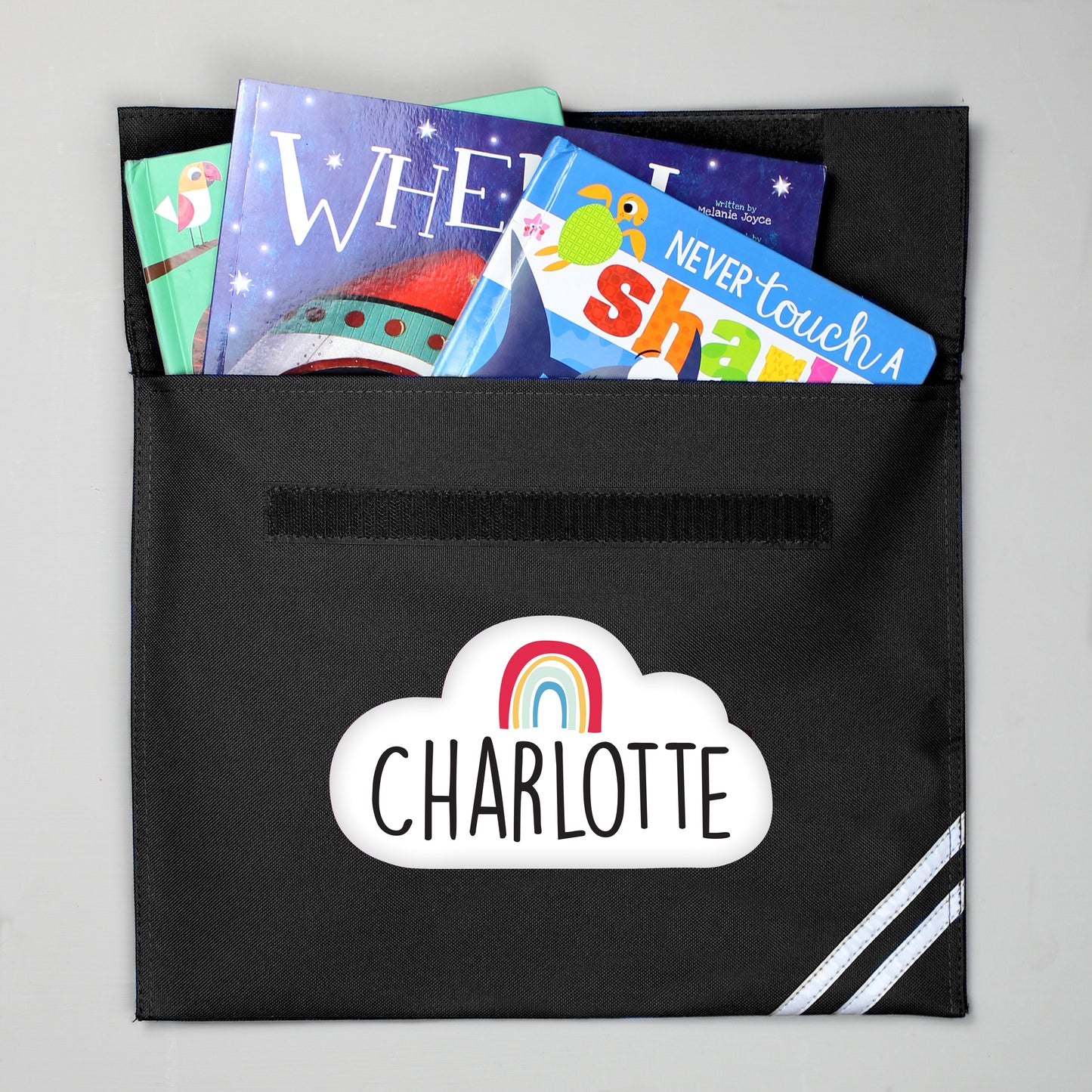 Personalised Rainbow School Book Bag