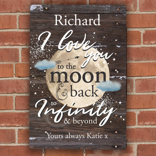 Personalised To the Moon & Infinity Sign