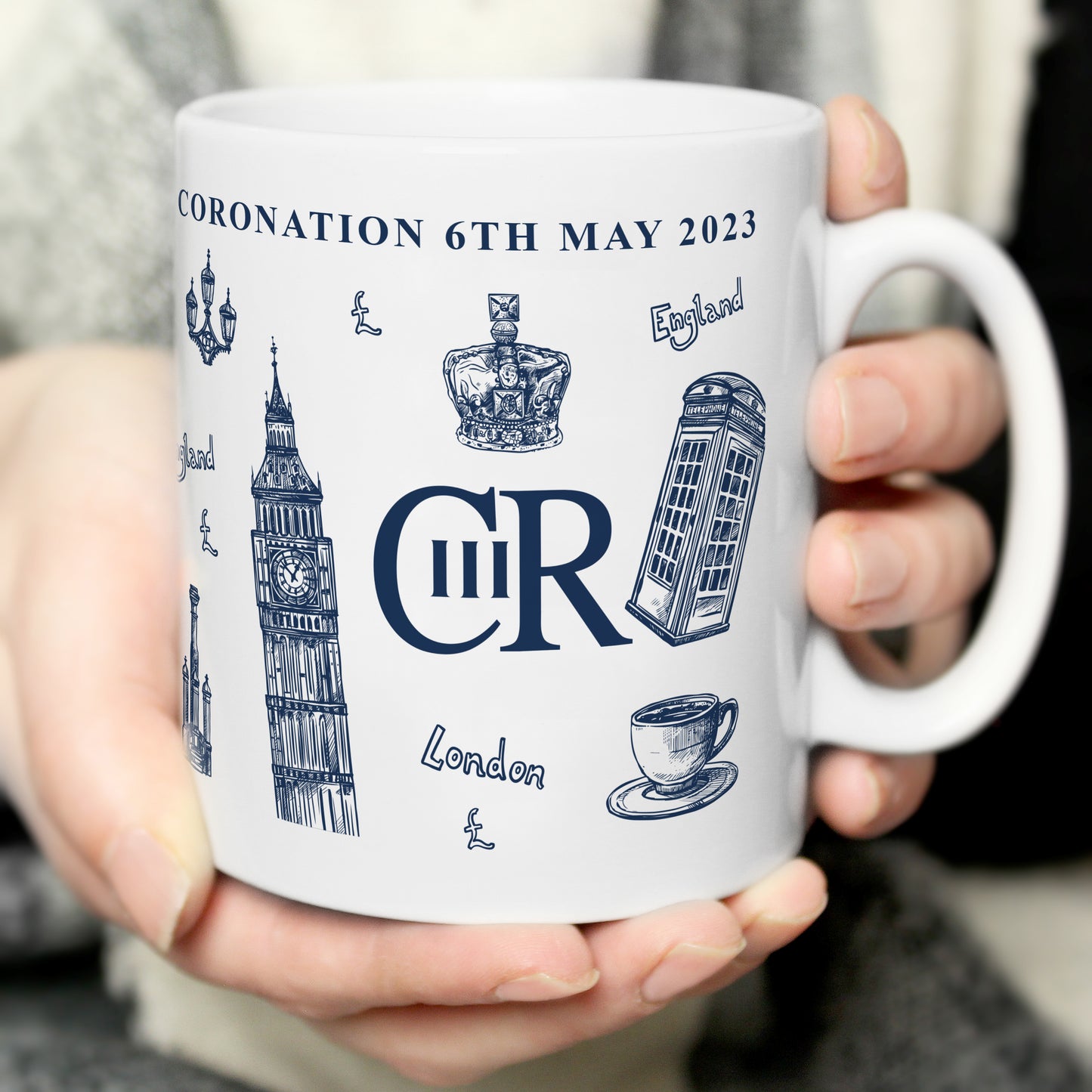 Personalised King Charles III British Icons Coronation Commemorative Mug