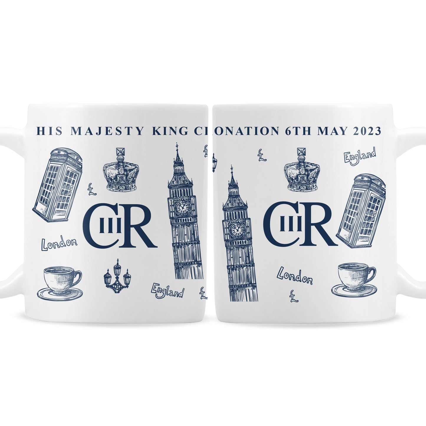 Personalised King Charles III British Icons Coronation Commemorative Mug
