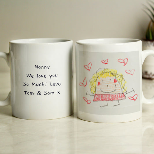 Photo Upload Mug Personalised With Your Children's Drawing