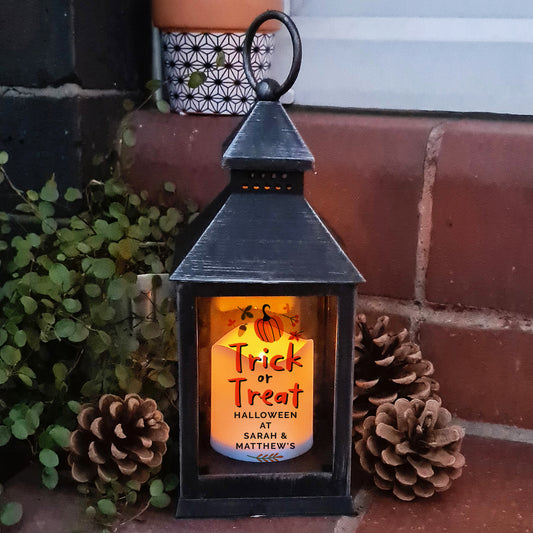 Personalised Trick or Treat Halloween Lantern 27cm