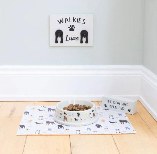 Personalised Walkies Dog Lead Wall Hook