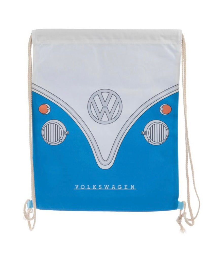 Personalised Volkswagen VW T1 Camper Bus Drawstring Bag Red/Blue