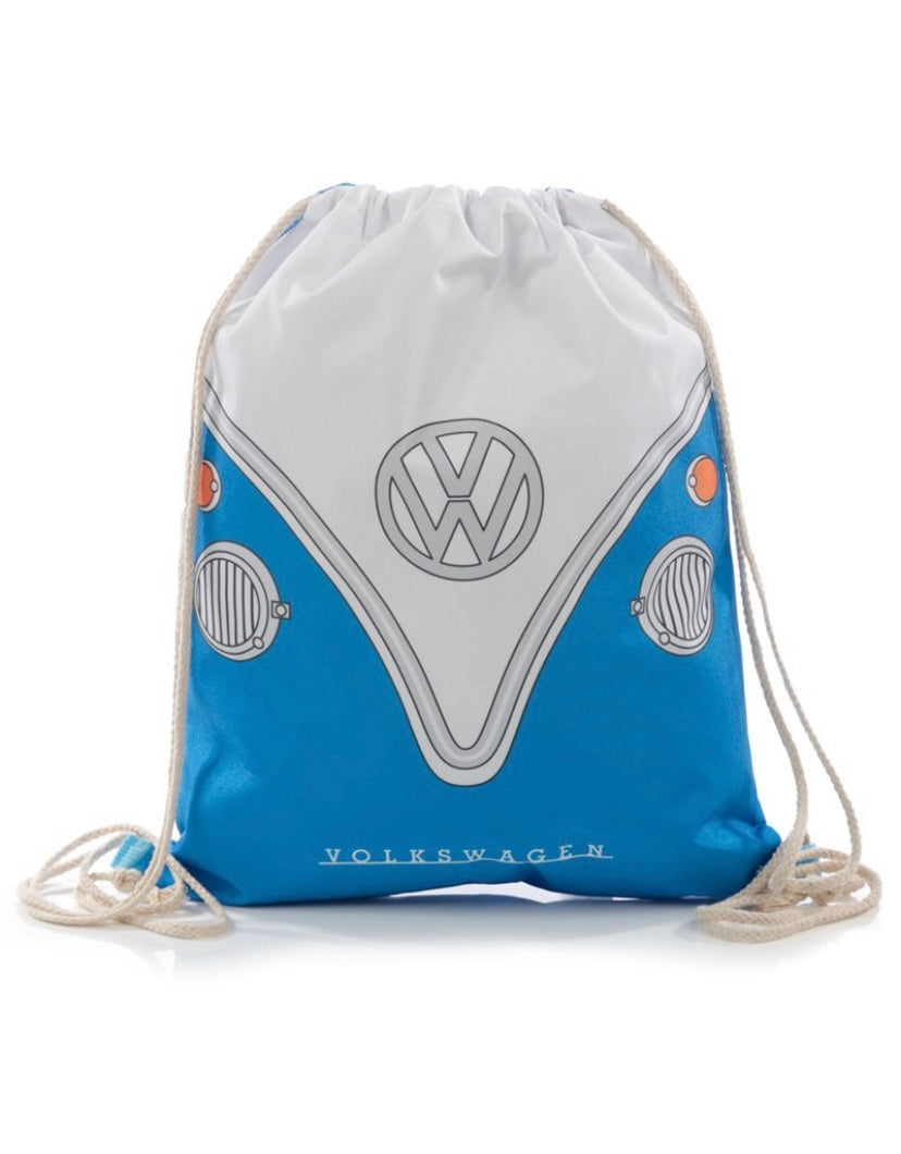 Personalised Volkswagen VW T1 Camper Bus Drawstring Bag Red/Blue