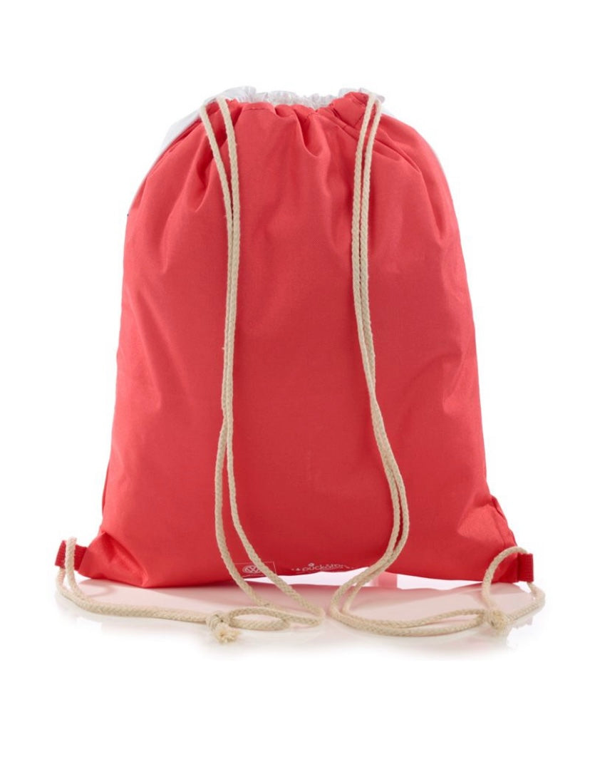 Personalised Volkswagen VW T1 Camper Bus Drawstring Bag Red/Blue