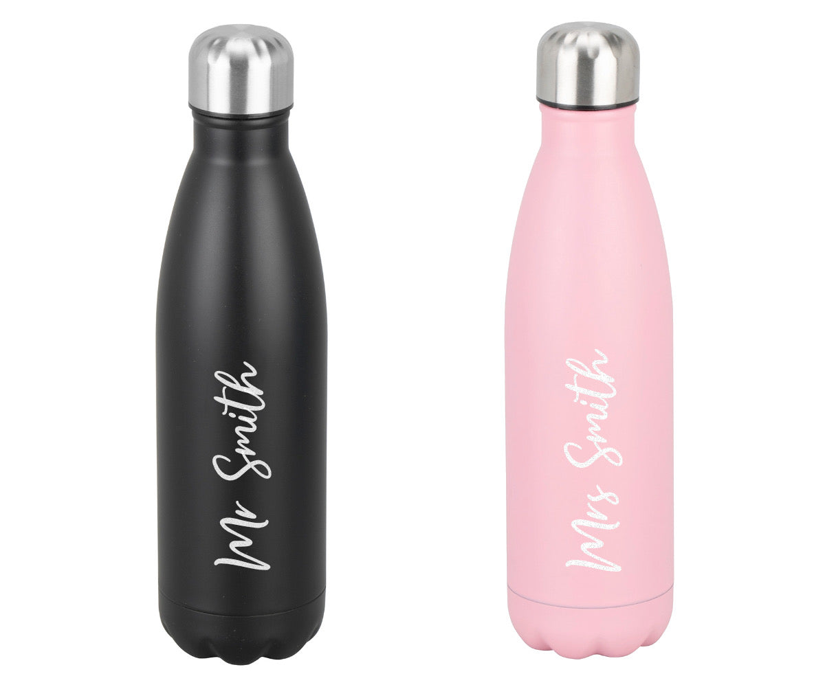 Teacher Gift Personalised with Name - Thank You Leaving Engraved Water Bottle from Student