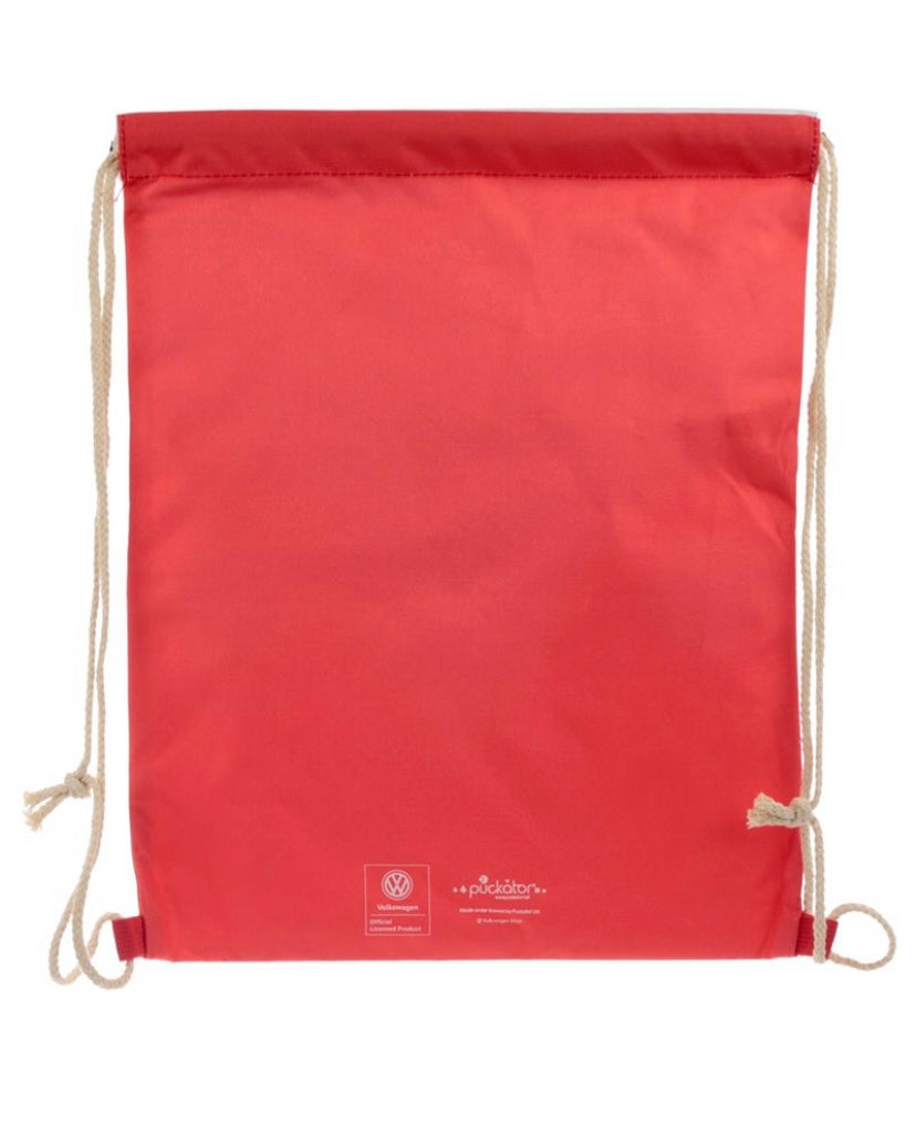 Personalised Volkswagen VW T1 Camper Bus Drawstring Bag Red/Blue