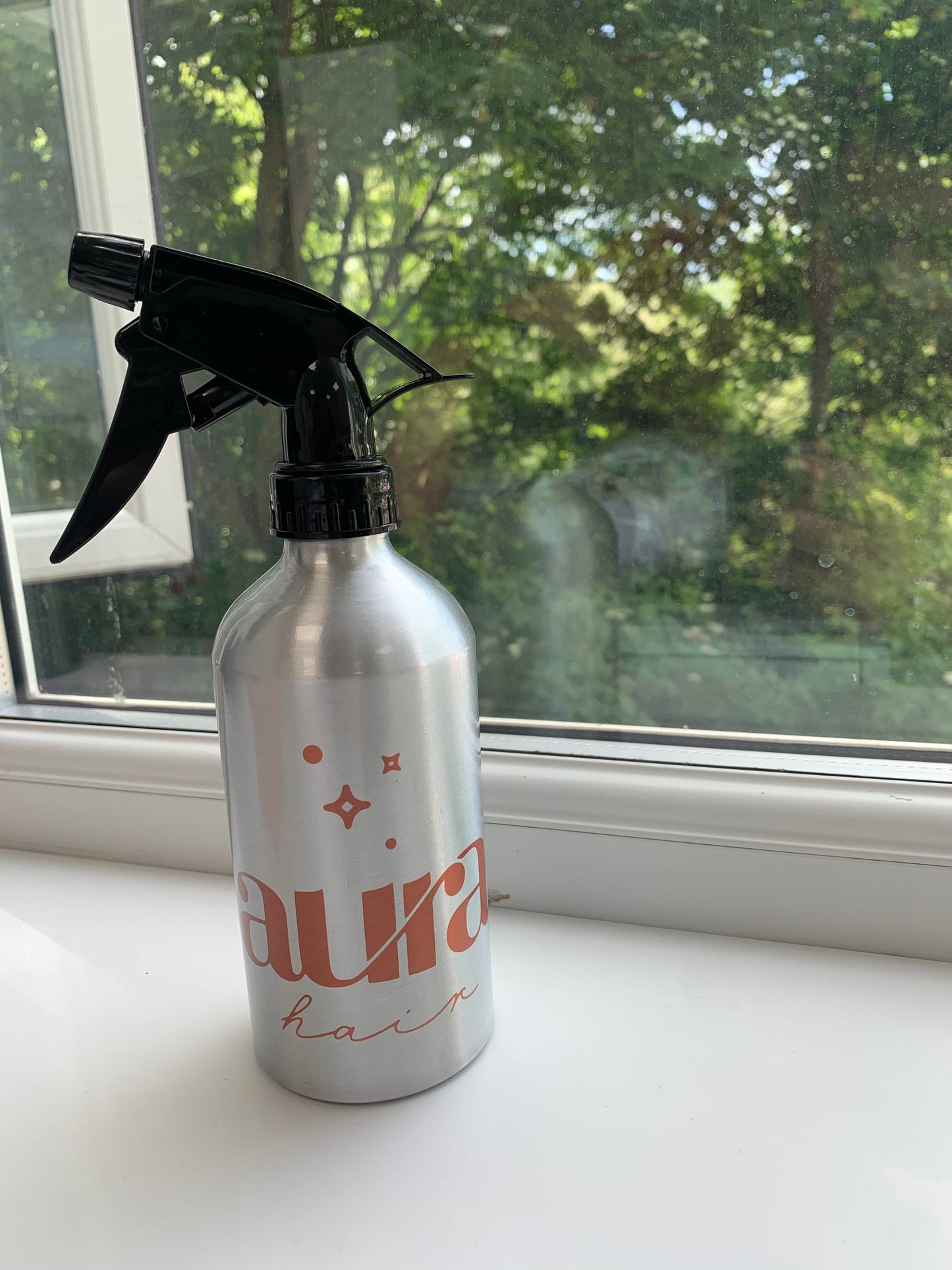 Personalised Silver Spray Bottle 400ml