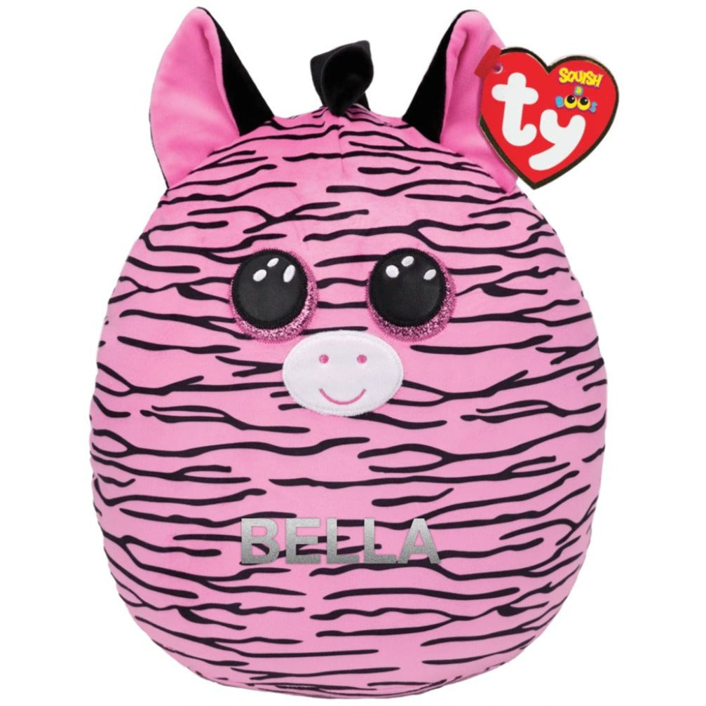 Personalised Ty Squishaboo Zoey Zebra Plush
