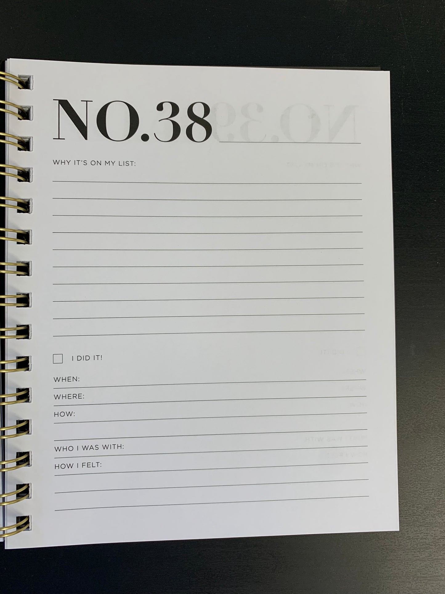 Bucket List Book Journal Personlised