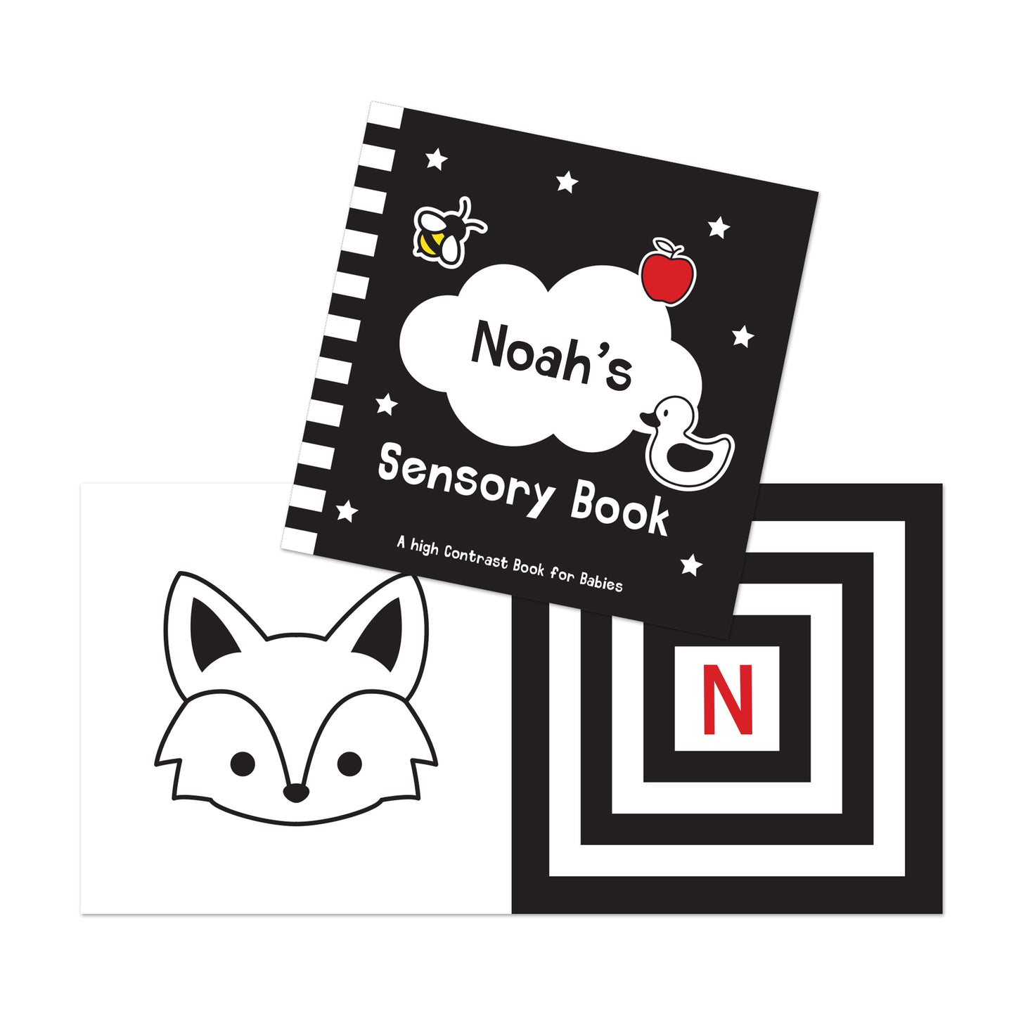 High Contrast Black and White Baby Sensory Book