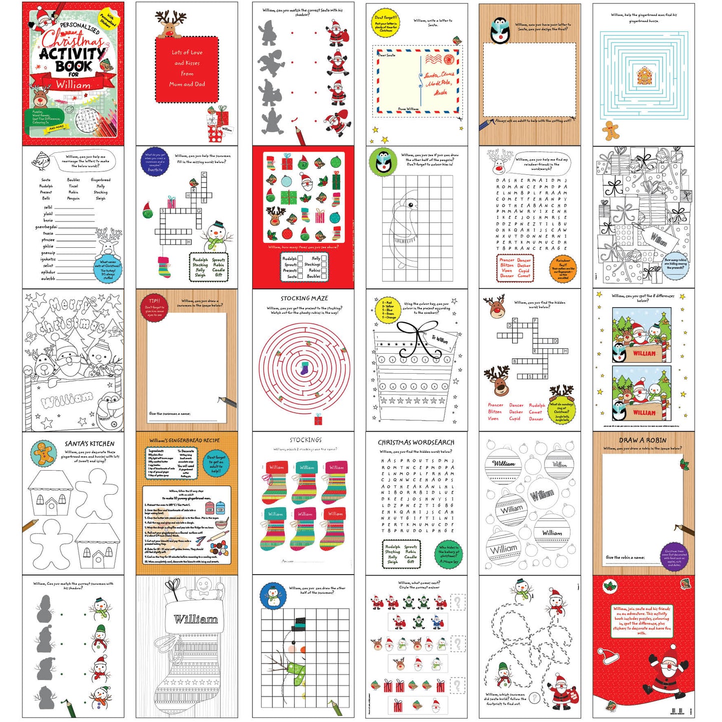 Christmas Activity Book with Stickers