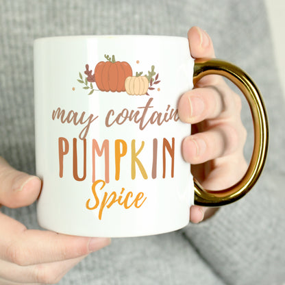 Pumpkin Spice Gold Handle Mug