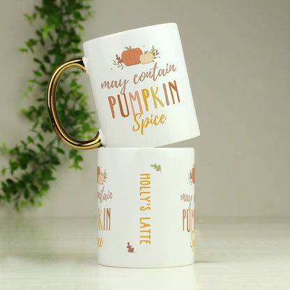 Pumpkin Spice Gold Handle Mug