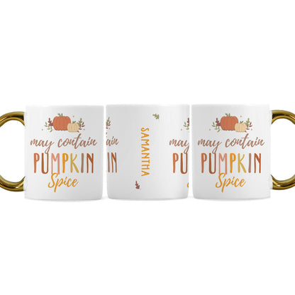 Pumpkin Spice Gold Handle Mug