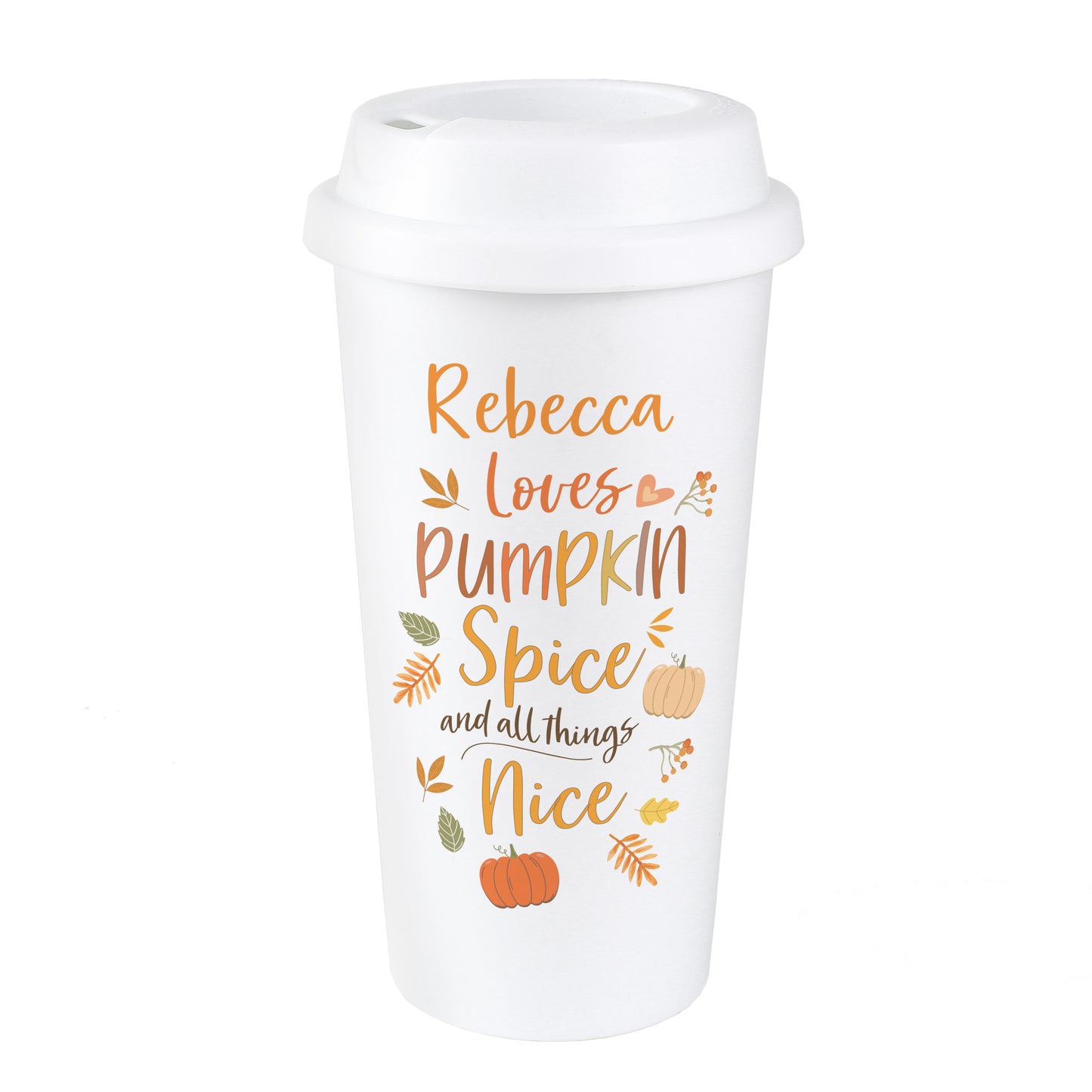 Personalised Pumpkin Spice Travel Mug