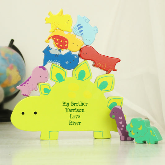 Wooden Dinosaur Stacker Toy