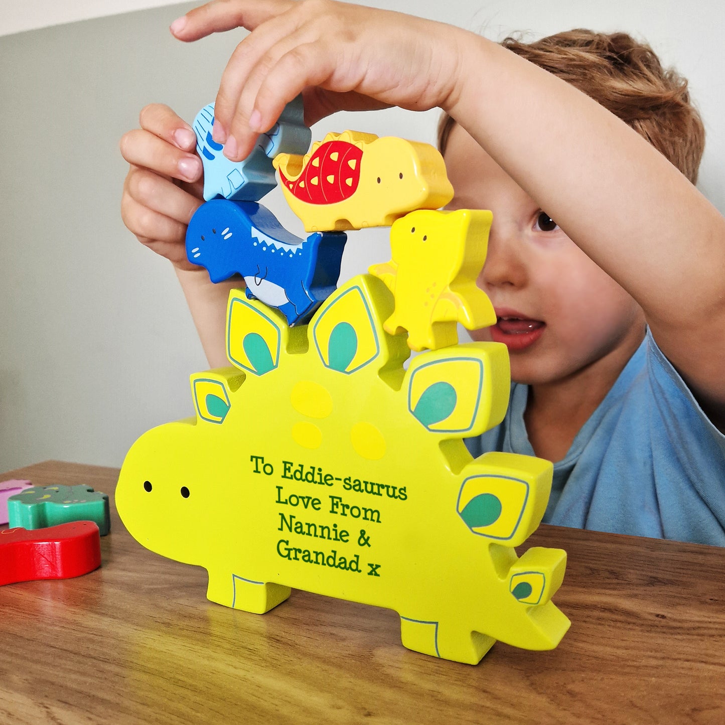 Wooden Dinosaur Stacker Toy