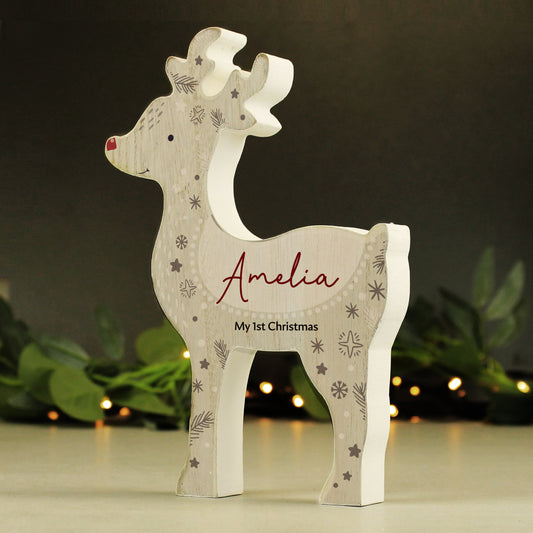 Personalised Red Nosed Reindeer Christmas Ornament