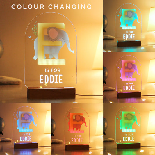 Animal Alphabet Wooden Based LED Light