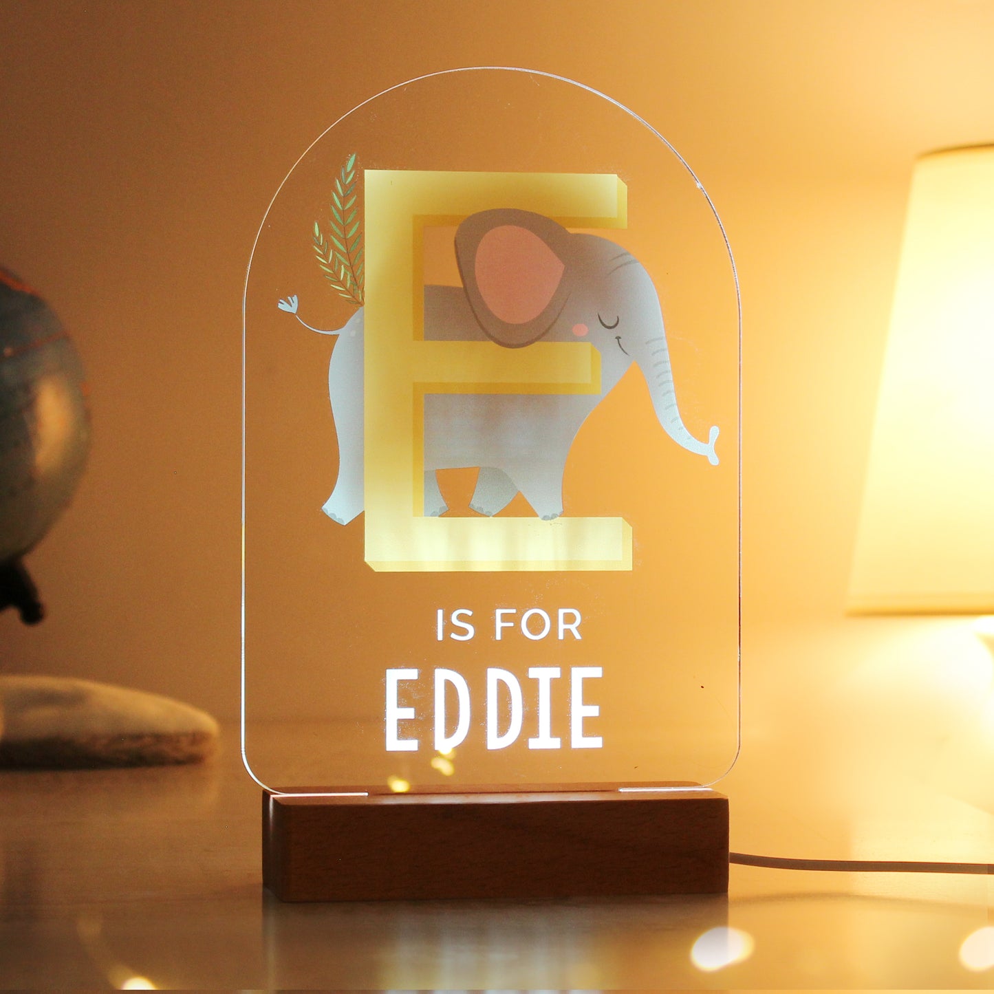 Animal Alphabet Wooden Based LED Light