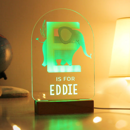 Animal Alphabet Wooden Based LED Light