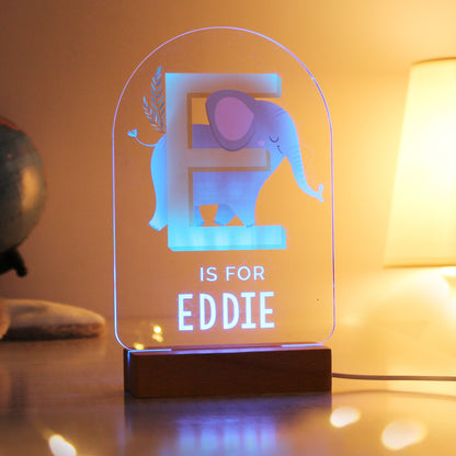 Animal Alphabet Wooden Based LED Light