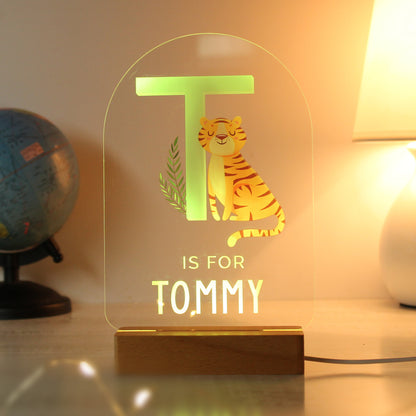 Animal Alphabet Wooden Based LED Light