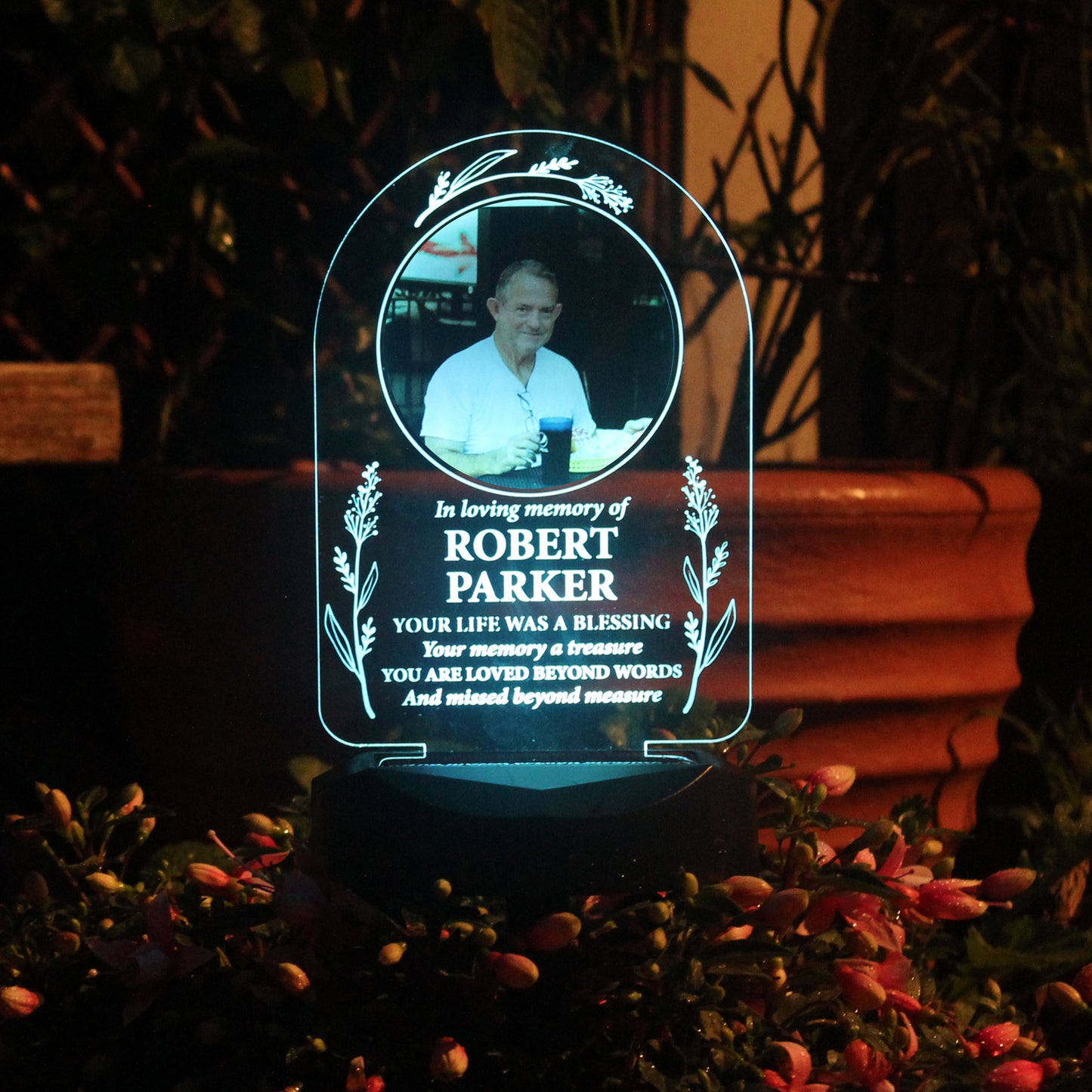 Memorial Photo Upload Outdoor Solar Light