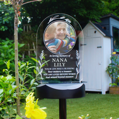 Memorial Photo Upload Outdoor Solar Light