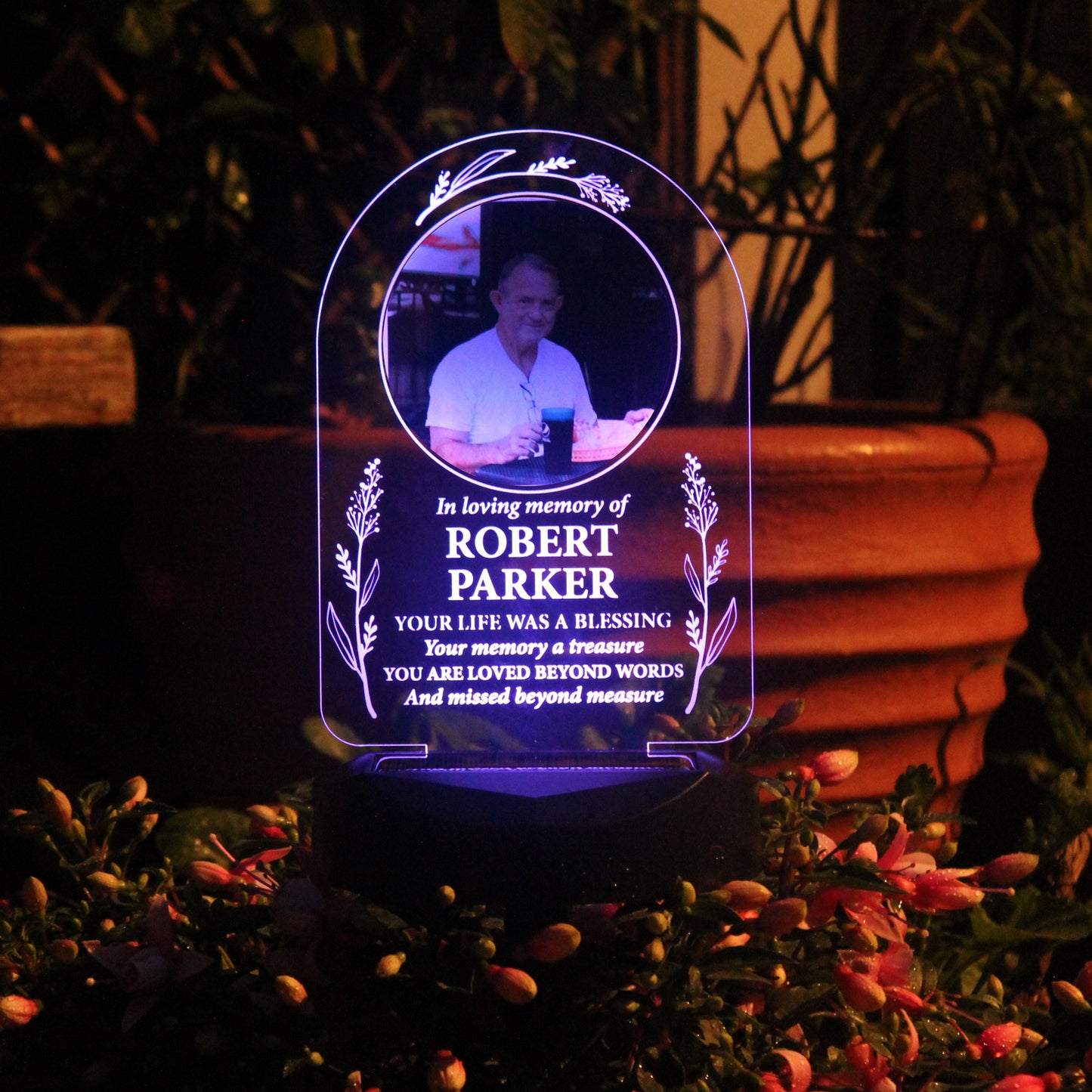 Memorial Photo Upload Outdoor Solar Light