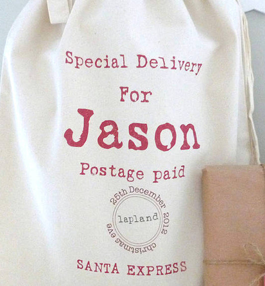 Personalised Santa Express Christmas Sack