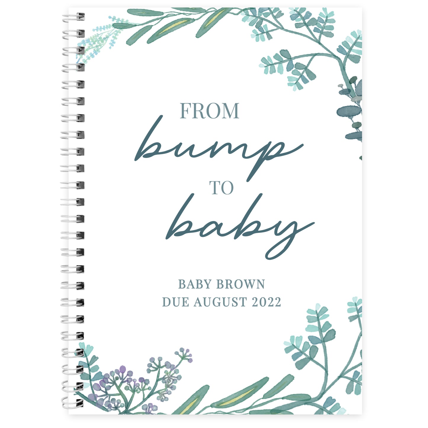 Bump to Baby Pregnancy Journal Personalised A5