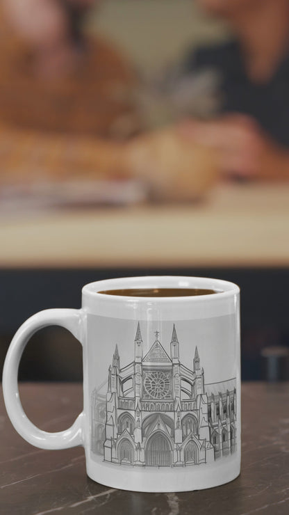 King Charles Coronation Westminster Abbey Sketch Mug