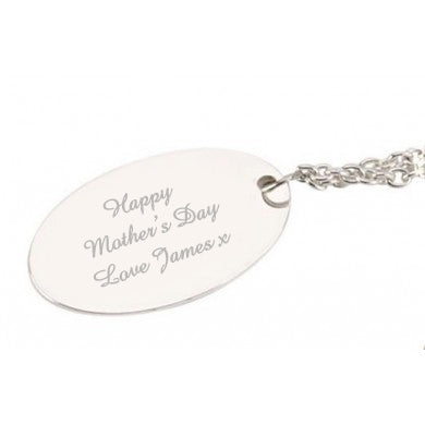 Silver Plated Red Rose Personalised